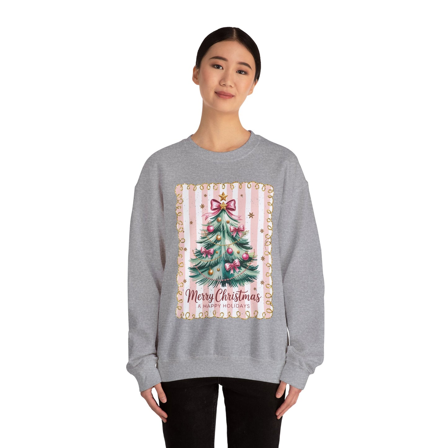 Festive Christmas Sweatshirt, Cozy Holiday Apparel, Merry Christmas Crewneck, Winter Gift Idea, Unisex Casual Wear