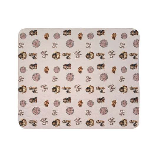 Dachshund Fleece Sherpa Blanket
