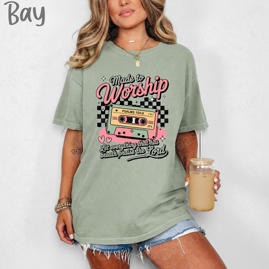 Made to Worship Retro Comfort Colors Tee